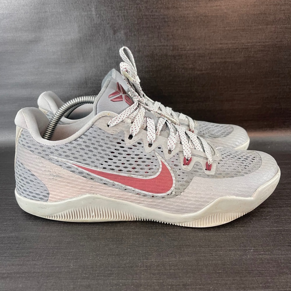 Nike Kobe 11 Lower Merion Aces Cool Grey Red Basketball Shoes 836183-006 - Picture 4 of 9